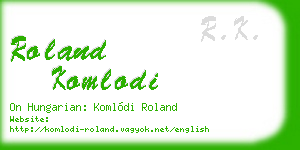 roland komlodi business card